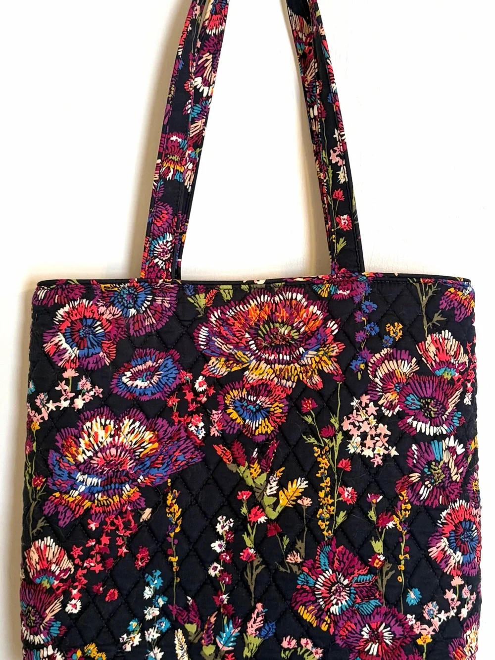 Vera Bradley Floral Quilted Tote Bag & Matching Wallet Bundle Set
